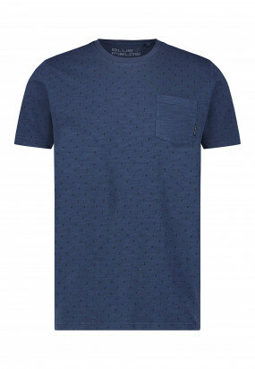 T-Shirt-jersey-with-a-fine-print---grey-blue-plain