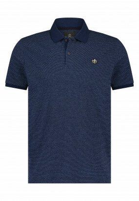 Jersey-polo-shirt-with-jaquard-pattern---dark-blue/blue