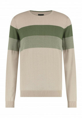 Striped-pullover-with-crew-neck---cement/jade