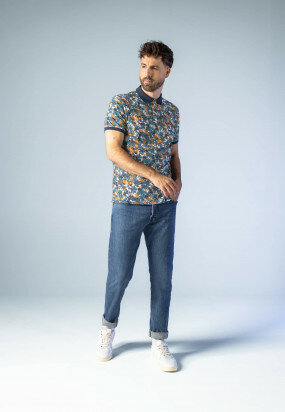 Regular-fit-polo-met-all-over-print