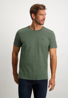 T-Shirt-made-of-jersey-ottoman-fabric---moss-green-plain