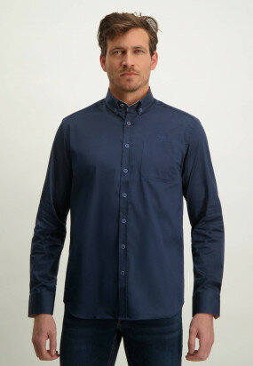 Shirt-with-a-chest-pocket---dark-blue-plain